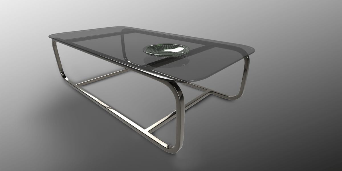 Glass coffee table