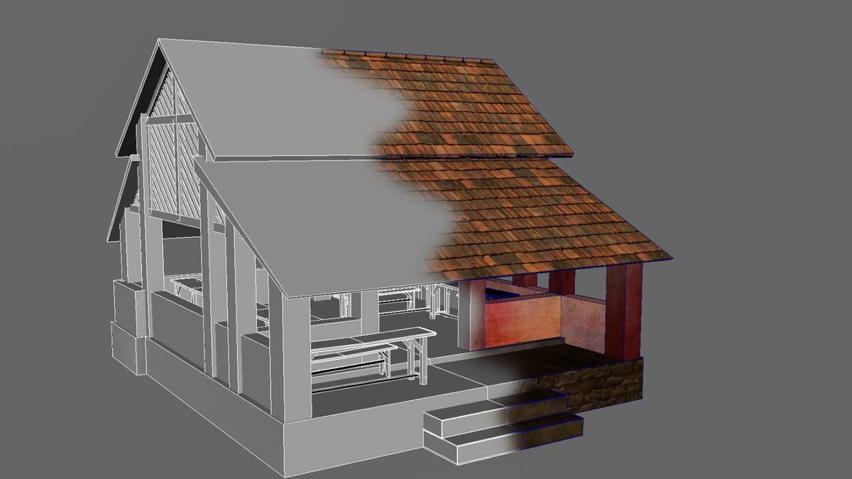 Pavilion – clay model