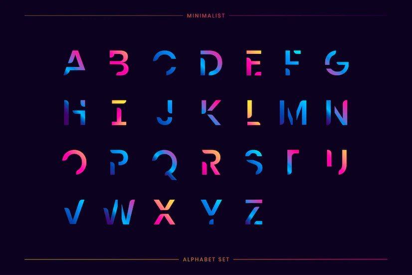 Gradient alphabet